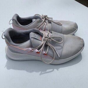 Under Armour Womens Charged Breathe Gray Running Shoes Sneakers Size 9​